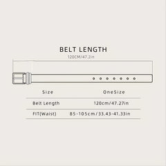 Men's Pin Buckle PU Leather Belt for Casual Wear