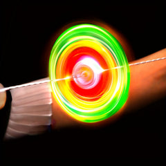 6pcs Glow Flywheel Light Up Toys Flash Flywheel with Pull Cord