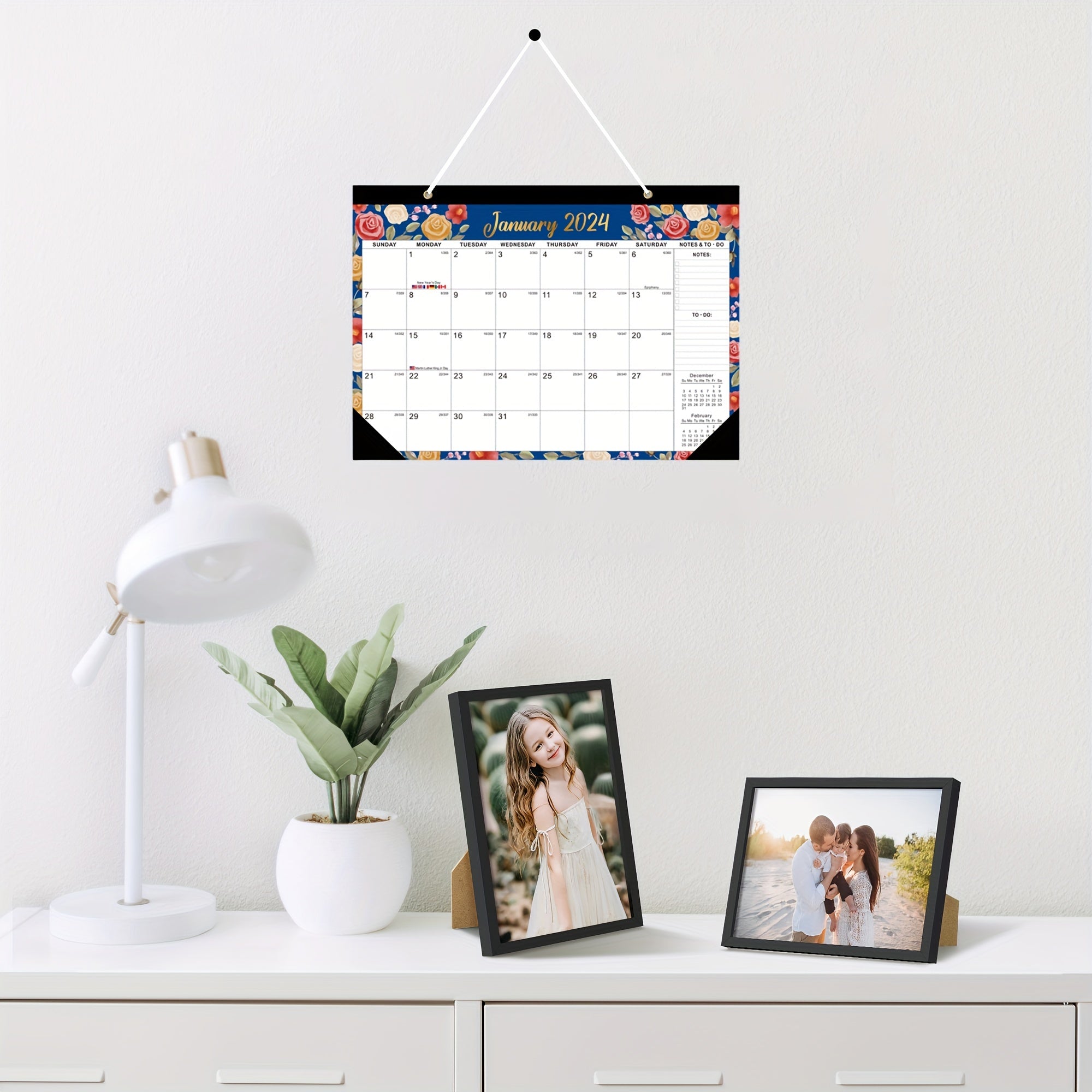 Large Grid Julian Dates Calendar January-June 18 Months