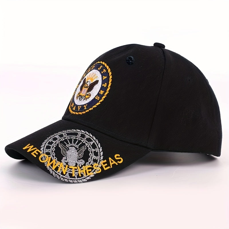 Three Logos Embroidery Baseball Cap Unisex Sports Hat