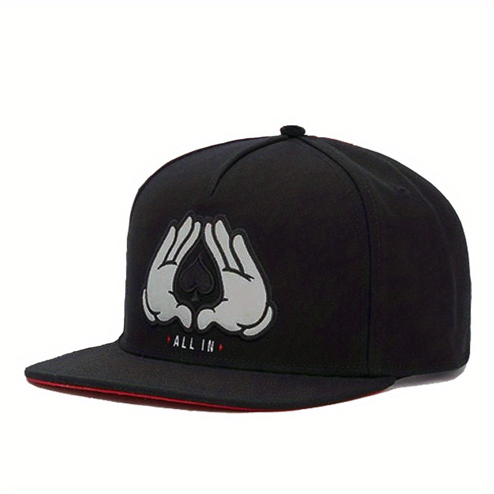Men's Hip Hop Hat With 2 Hands Embroidery