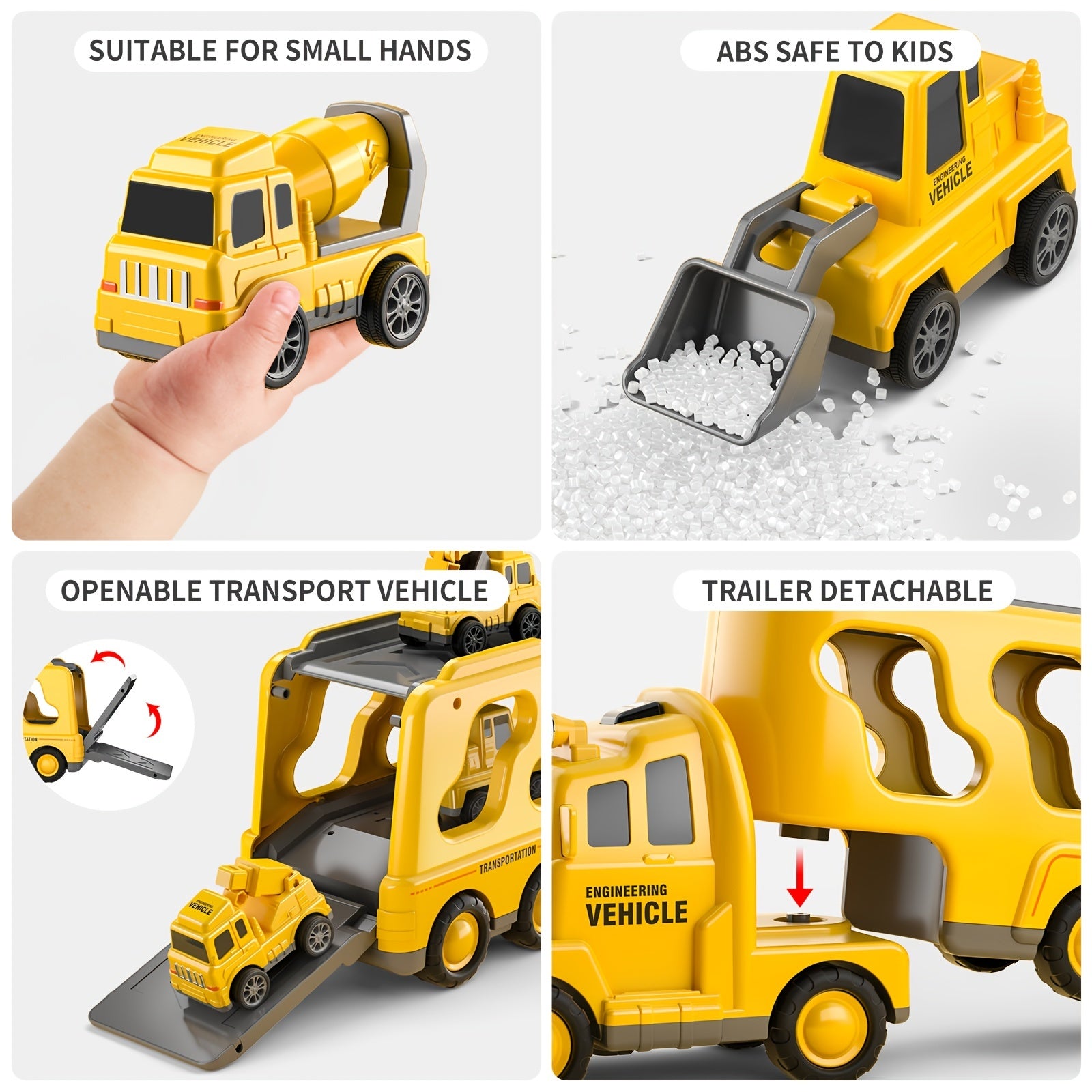 Construction Vehicle Transport Truck Carrier Toy Gift