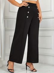  High Rise Wide Leg Trousers