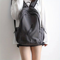Large Capacity Minimalist Backpack Solid Storage Rucksack