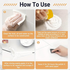VERN Tub Repair Kit - Fixes Fiberglass, Acrylic, Porcelain, Tile