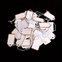 1000pcs Small Labels with String Blank Gift Hang Paper Marking Tag