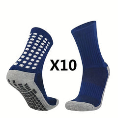 Men's Mid Crew Sport Socks - Sweat Absorbing Comfy Breathable Football Socks