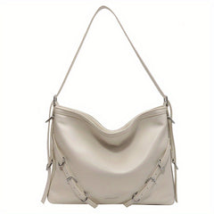 Large Capacity Casual Tote Bag Faux Leather Hobo Bag Women's