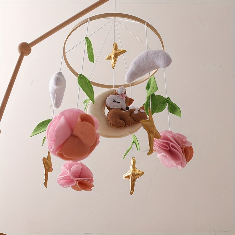 Fox Shaped Baby Moving Bed Soft Colors Rabbit Ears Lightweight