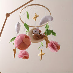 Fox Shaped Baby Moving Bed Soft Colors Rabbit Ears Lightweight