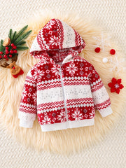 Snowflake Plush Coat for Girls - Warm & Stylish