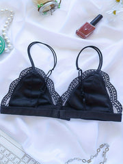 Lace Wireless Bra with Scallop Trim Women's Lingerie