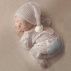 Cute Newborn Photography Outfit - Bodysuit & Knitted Suit