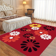 Floral Carpet Floor Mat Soft Non Slip Area Rugs for Home Office