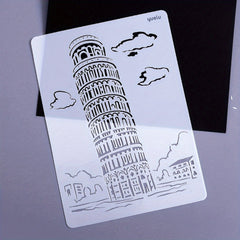 A4 Architecture Painting Stencils for DIY Crafts