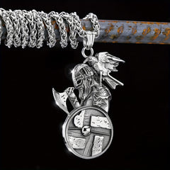 Vintage Viking Pendant Necklace Punk Hip Hop Style Necklace