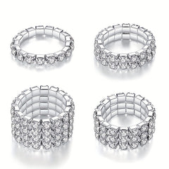 Men's Elastic Ring with Artificial Diamond