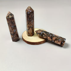 Natural Amphibole Rough Crystal Single Pointed Column Handicraft