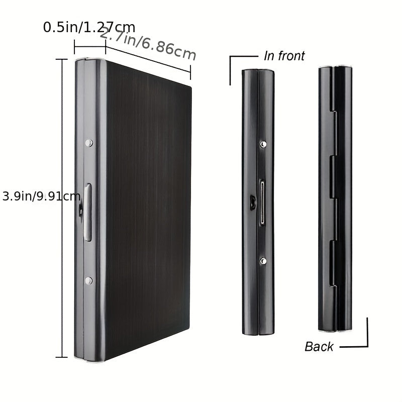 Men's RFID Blocking Business Card Holder Stainless Steel Credit Card Holder