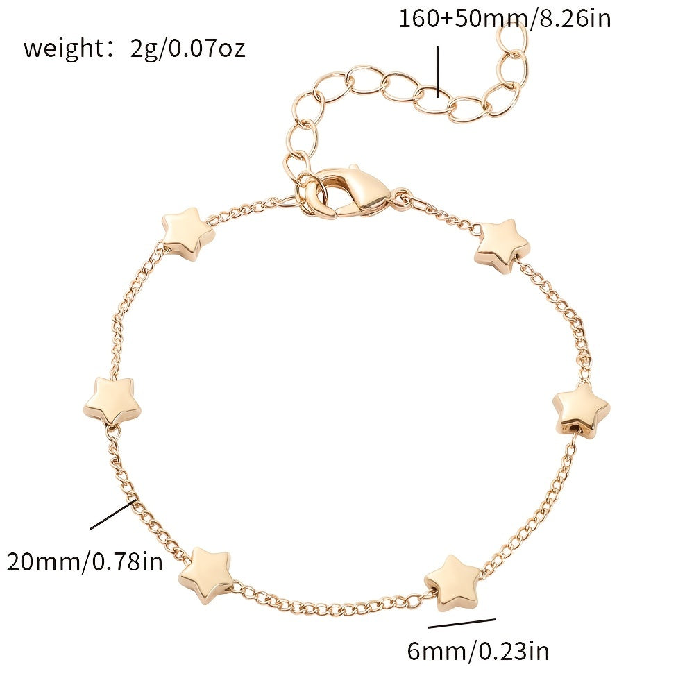 Pentagram Alloy Bracelet Creative Design