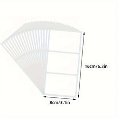 60 Sheets 76x51mm Blank Synthetic Paper Adhesive Labels Bag Packaging 3x2 Inch