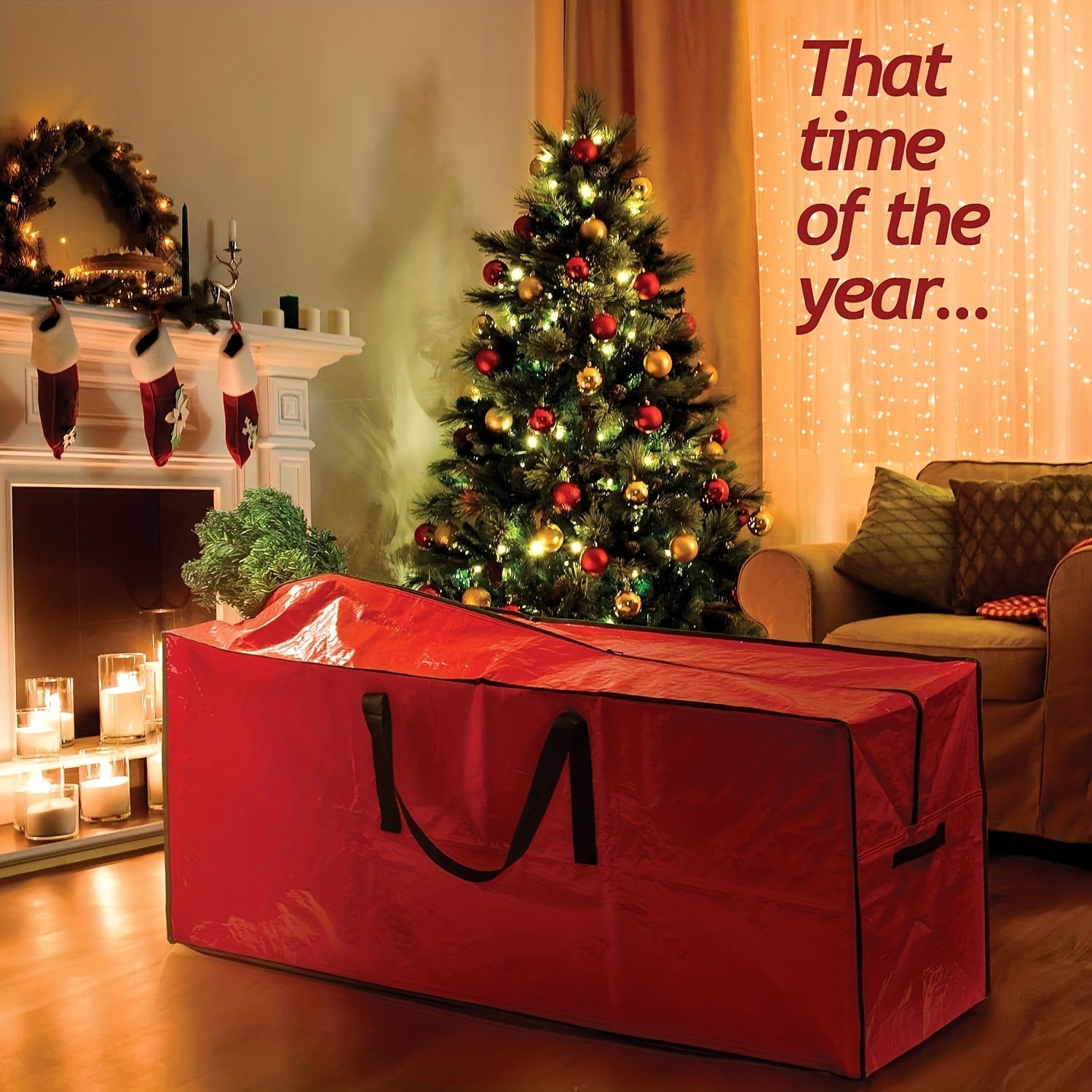 Christmas Tree Storage Bag Durable Waterproof Material Zipper Bag