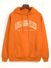 Kangaroo Pocket Preppy Hoodie Drawstring Long Sleeve Sweatshirt