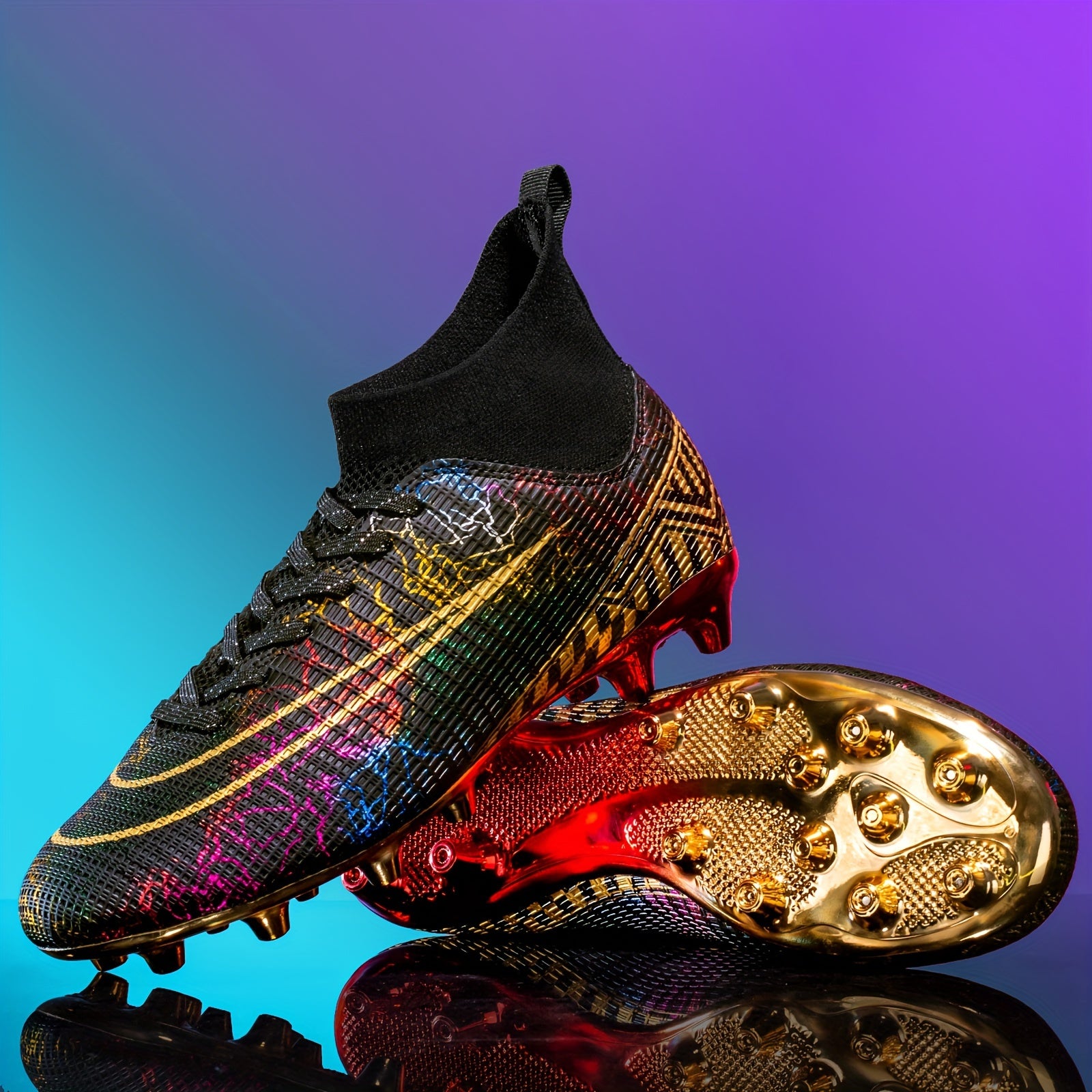 High Top Non Slip AG Football Cleat for Boys