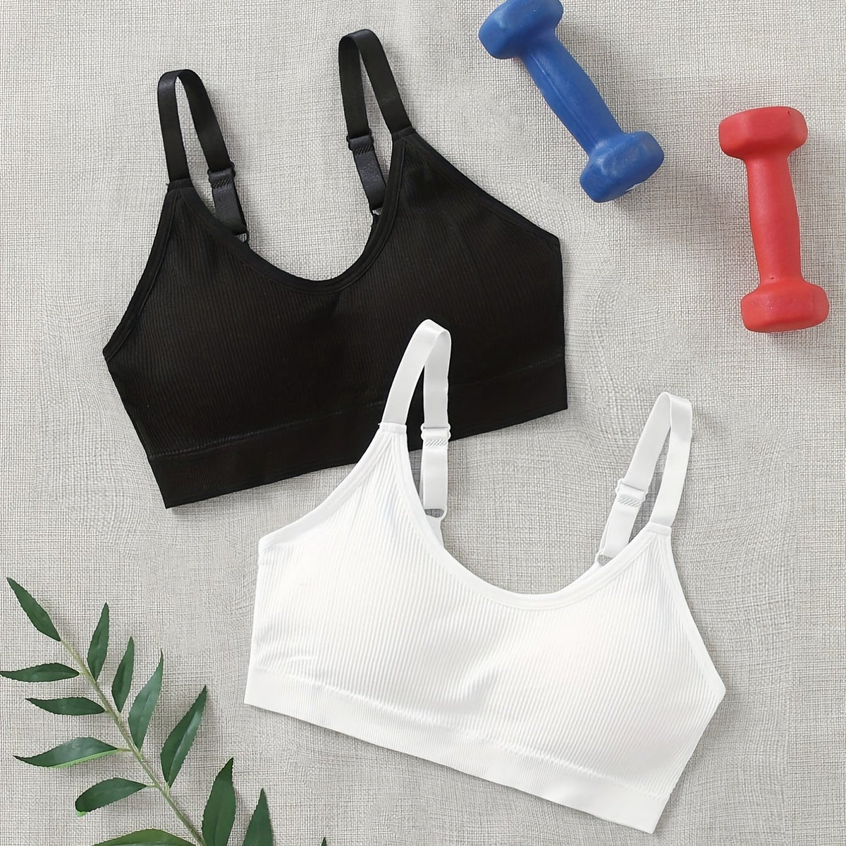 2pcs Seamless Camisole Bra Backless Underwear for Women