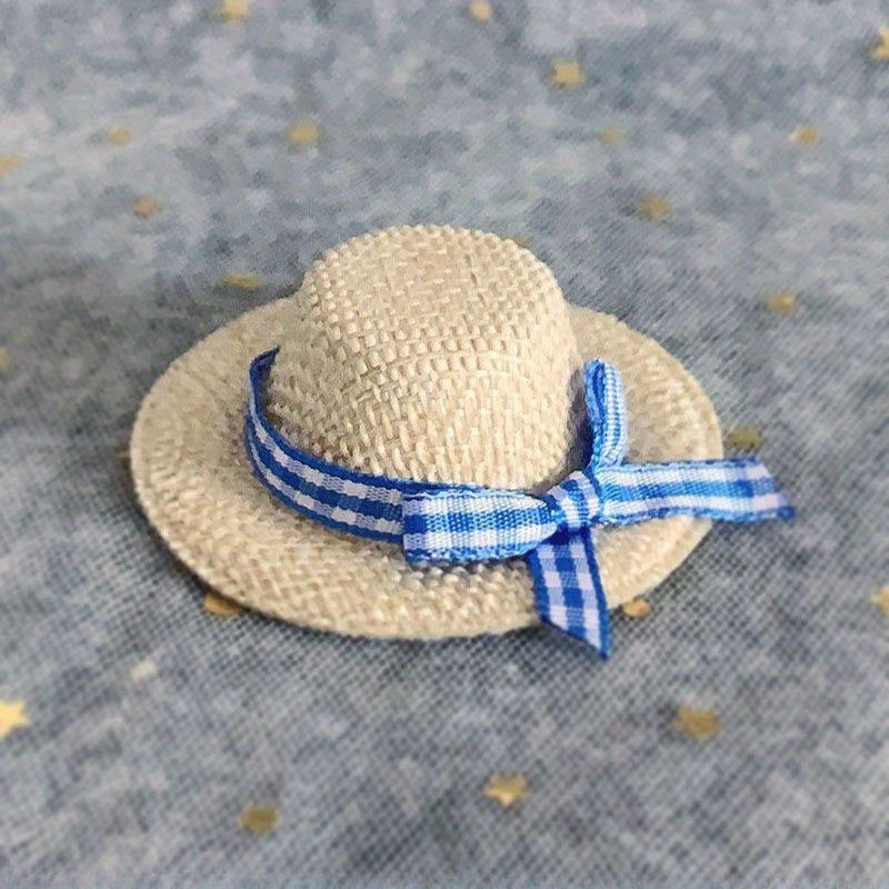 4pcs Straw Hats Set DIY Craft Doll Accessories Party Decorations