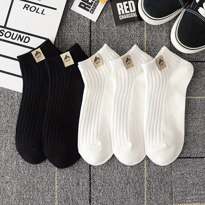 5 Pairs Women's Crew Socks - Comfy & Breathable Low Cut Ankle Stockings