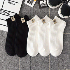 5 Pairs Women's Crew Socks - Comfy & Breathable Low Cut Ankle Stockings