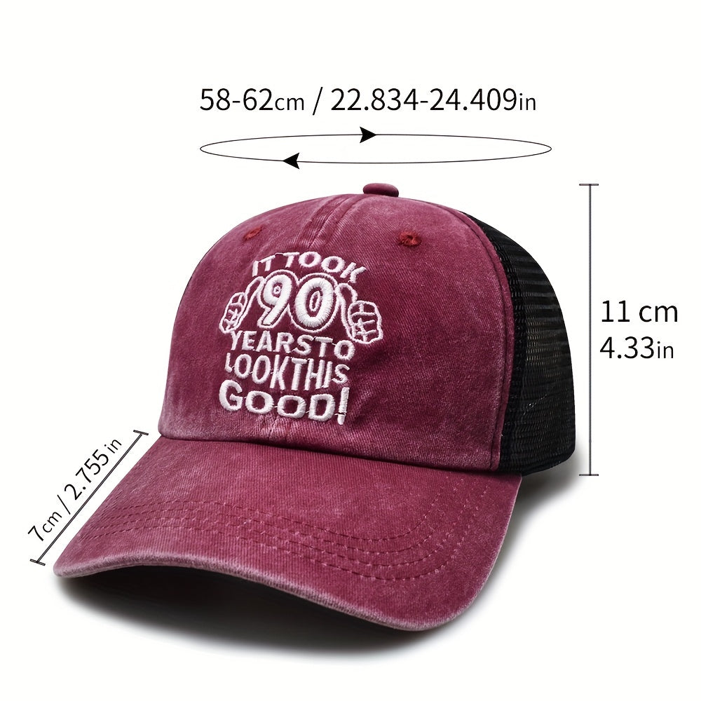 Washed Mesh Hat Rapper Outdoor Trucker Hat Baseball Cap