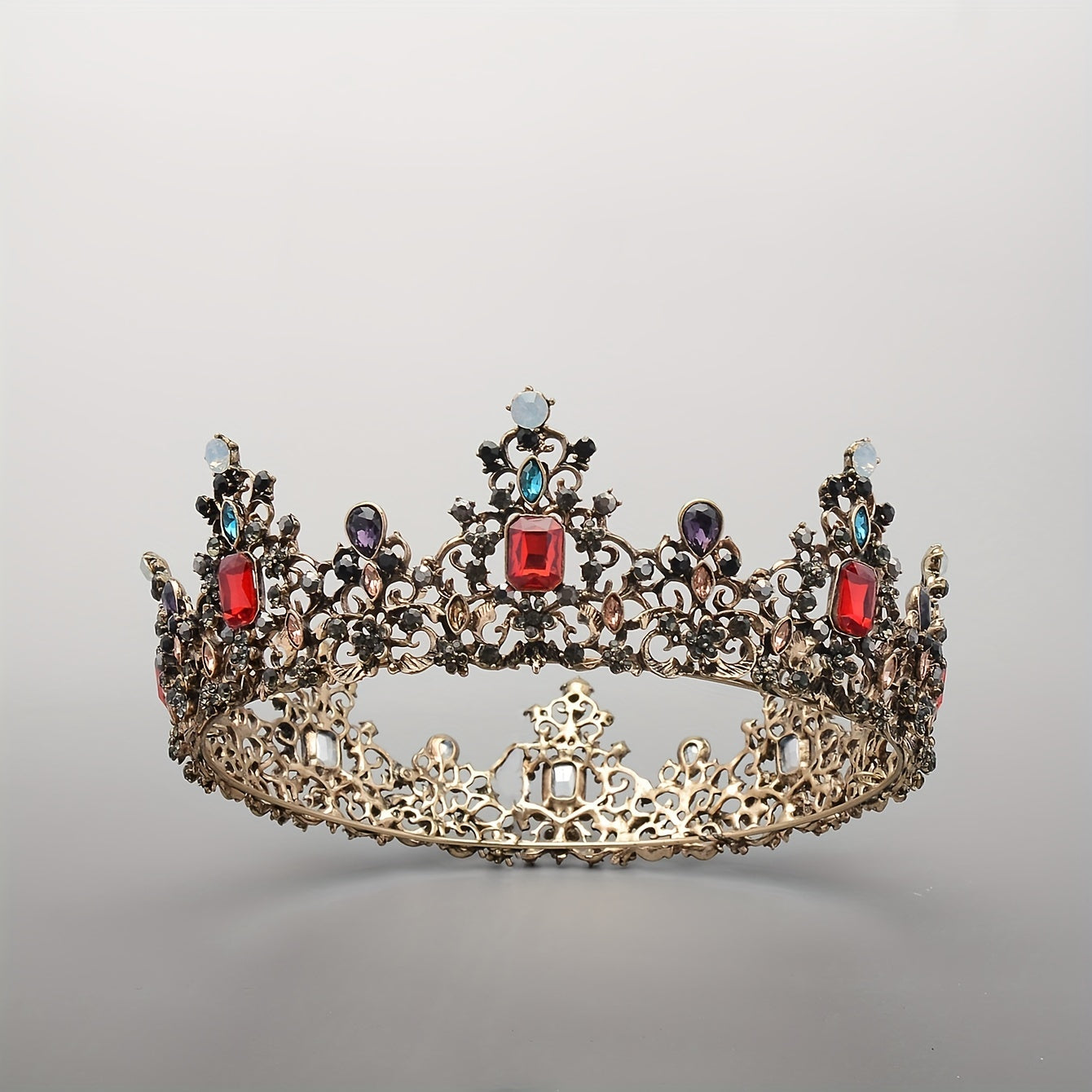 Crystal Headbang Queen Crown Tiara Bridal Headwear Crown