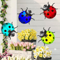 Metal Ladybugs Wall Decor - Add Sparkle to Your Home