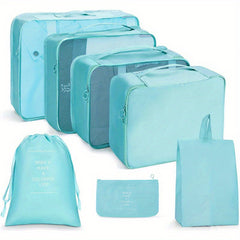 7 Pcs Travel Luggage Bags Lightweight Zipper Dustproof Organizers