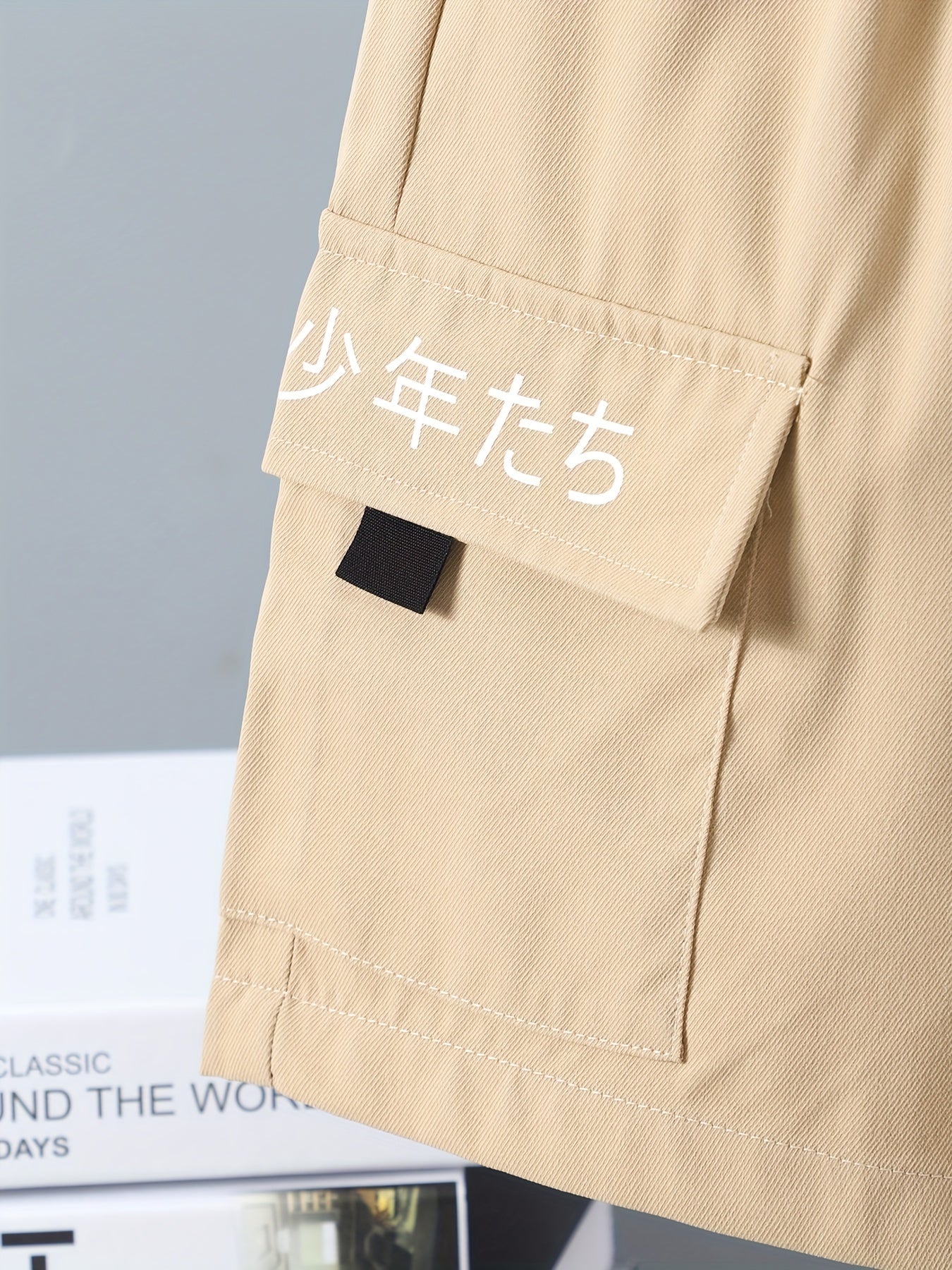 Boys Letter Print Cargo Shorts for Summer
