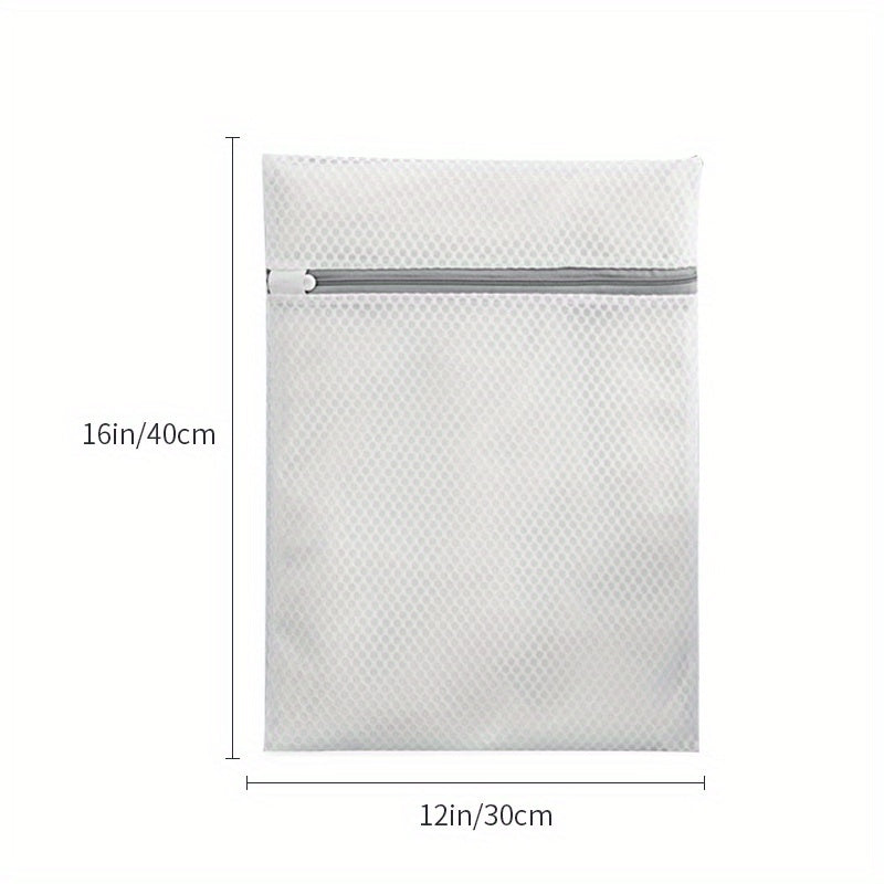 Mesh Zipper Laundry Bag Foldable Washing Pouch Durable Organizer