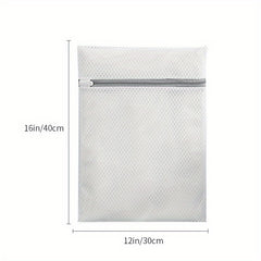 Mesh Zipper Laundry Bag Foldable Washing Pouch Durable Organizer