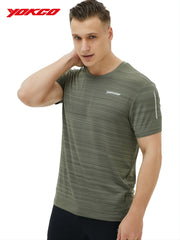 YOKGO Men's Quick Drying Sports Shirt for Running Golf