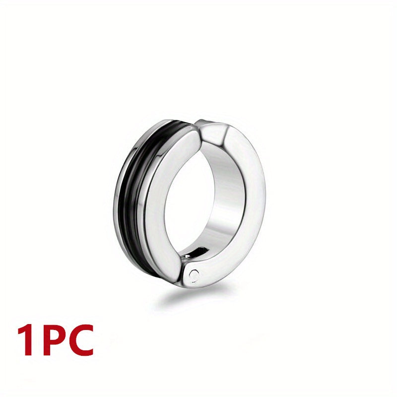 1PC Punk Titanium Steel Ear Clip Earrings