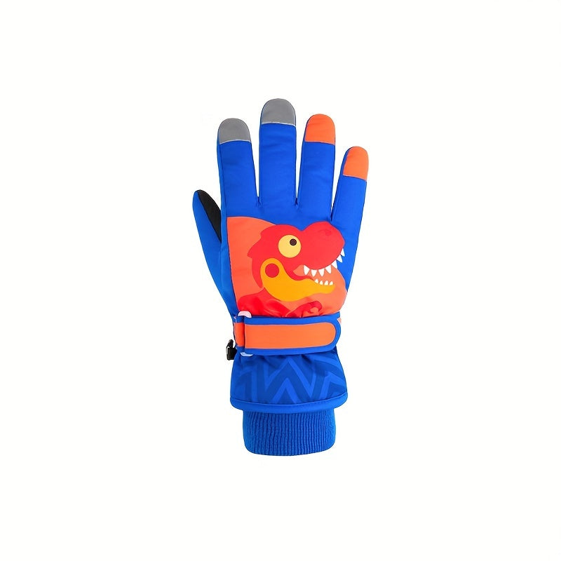 Winter Skiing Gloves For Boys And Girls Windproof Warm Keeping Thick Gloves