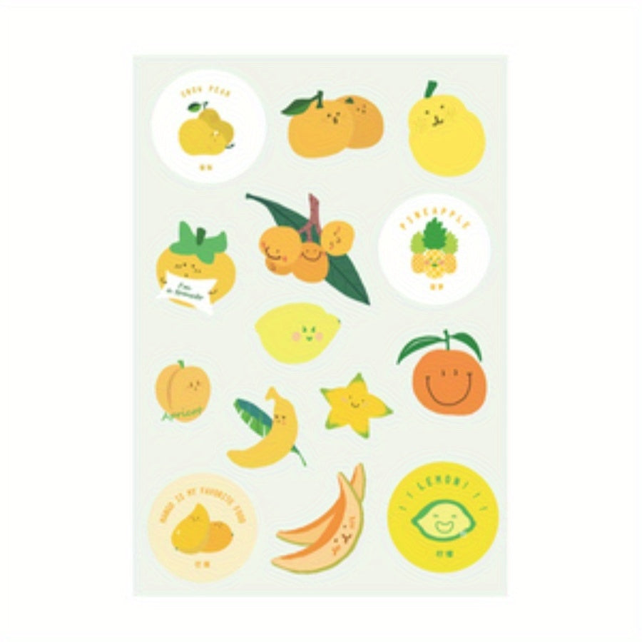 Washi Paper Sticker Flower Fruit Series Single Sheet