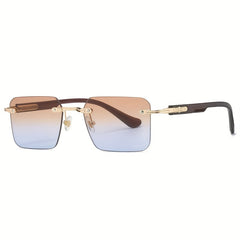 Men's Rimless Sunglasses | Street Photography & Parties