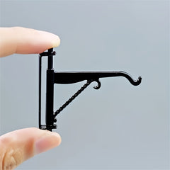 4pcs 1:12 Mini Alloy Hook Stand Model Ornament Hanging Lamp Dollhouse Decoration