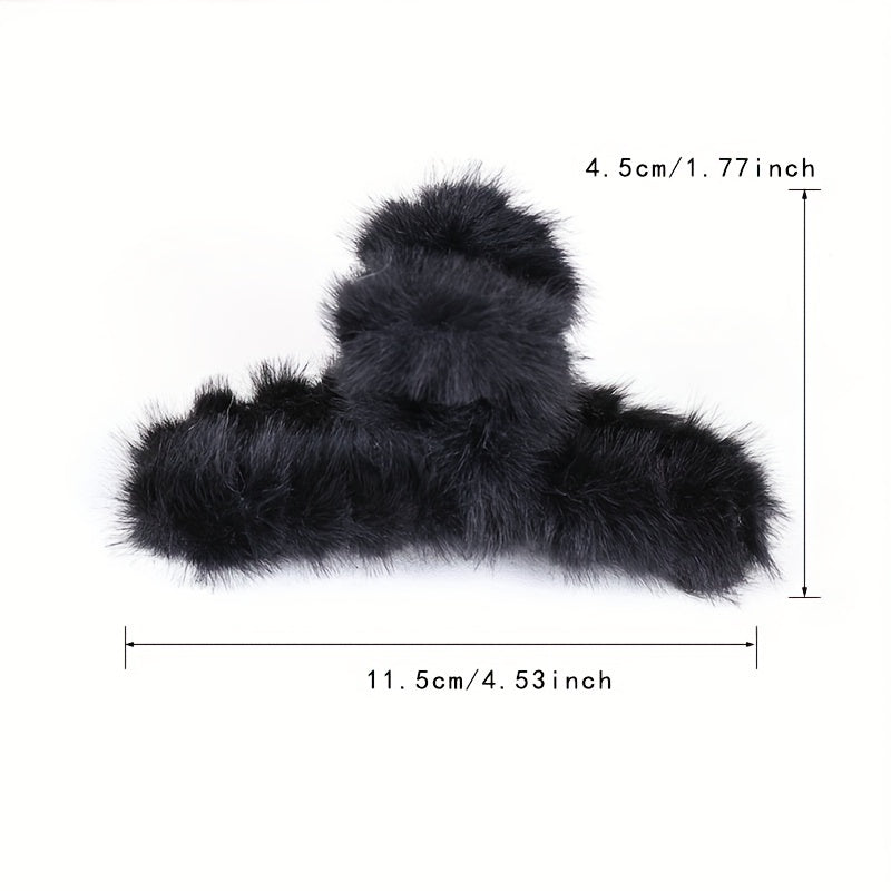 Velvet Back Head Hair Clip Shark Claw Hair Accessories For Women Girls