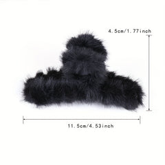 Velvet Back Head Hair Clip Shark Claw Hair Accessories For Women Girls