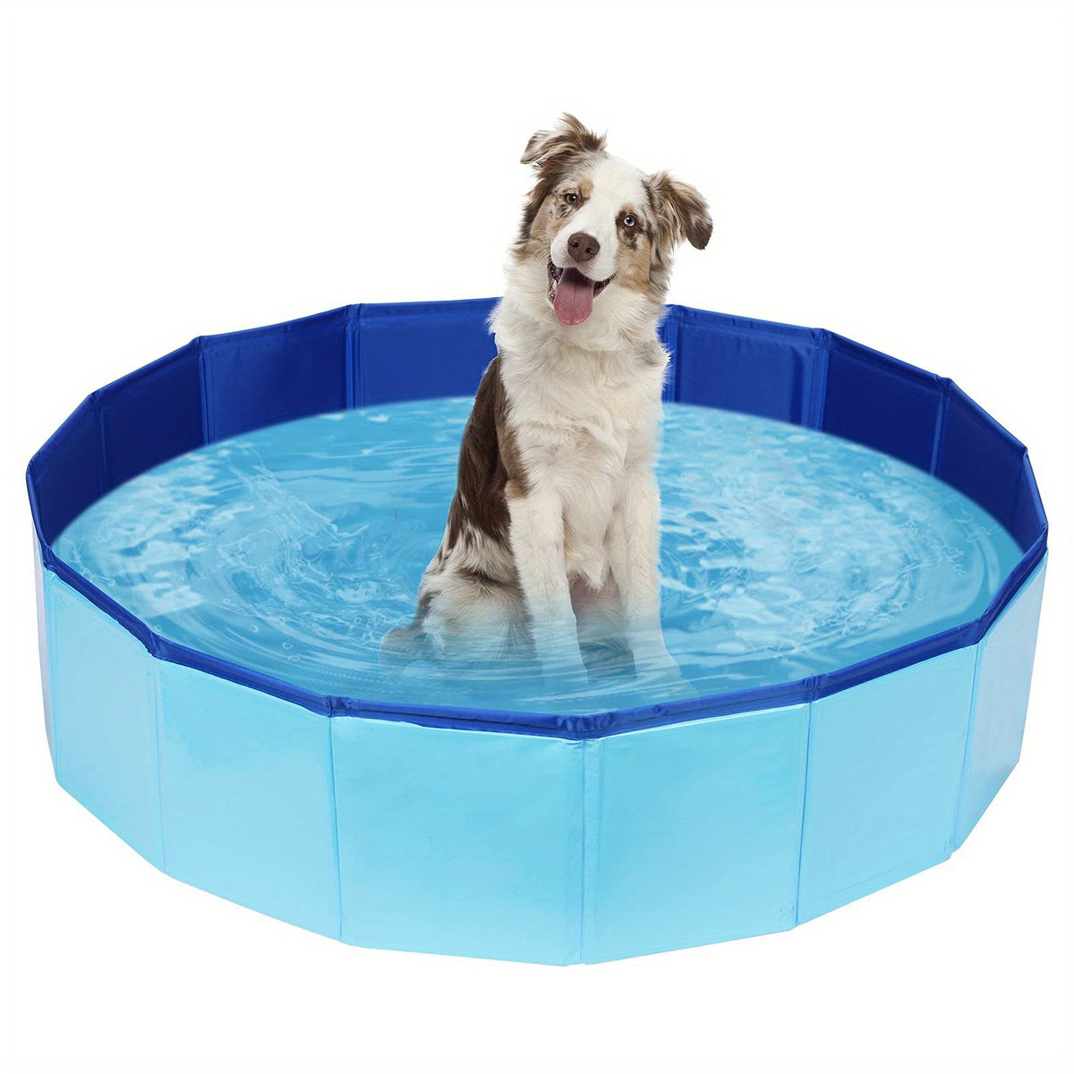 Foldable Dog Pool Collapsible Hard Plastic Swimming Pool for Pets Dogs Cats