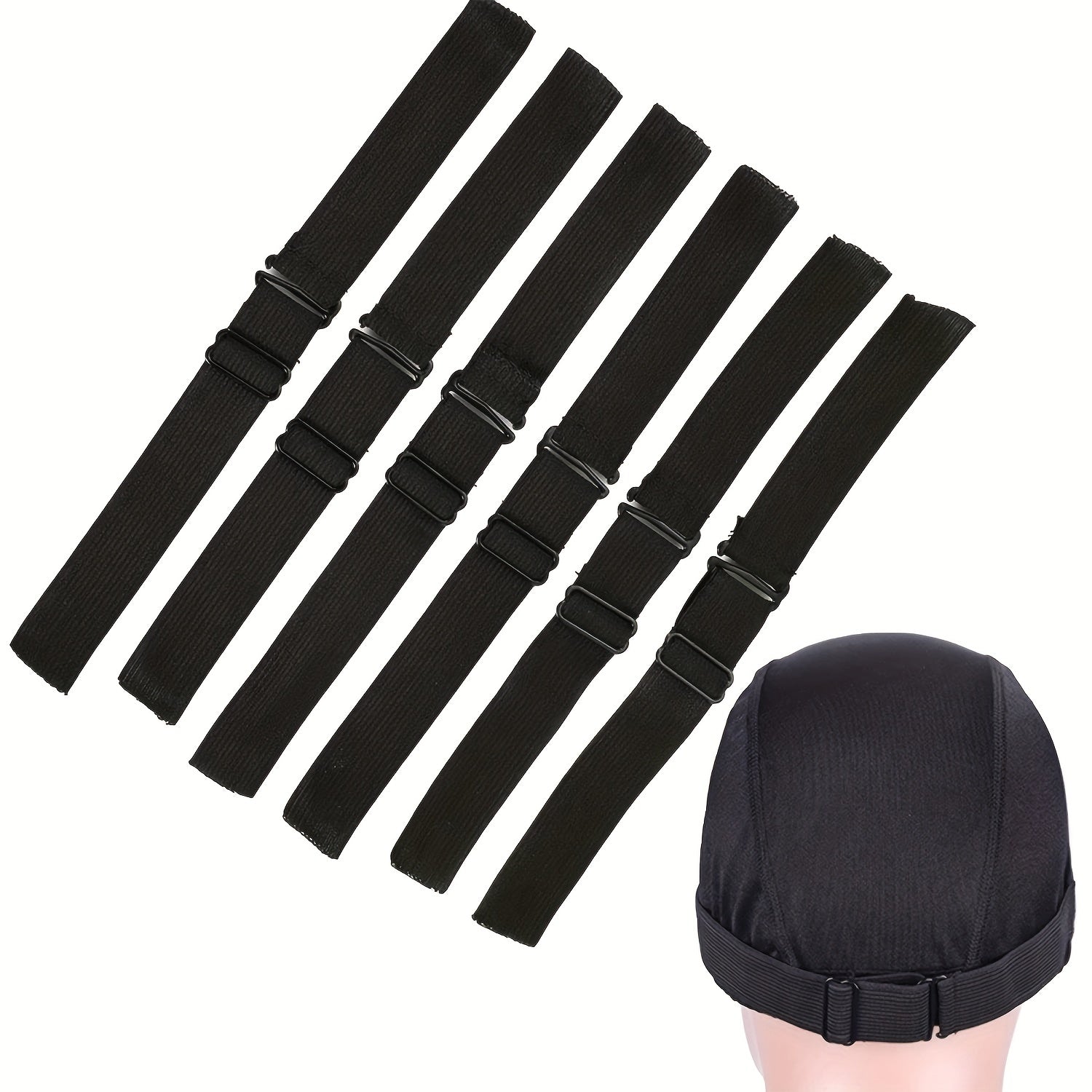 Polyester Knitted Elastic Bandage Wig Cover Mesh Edge Band Headband
