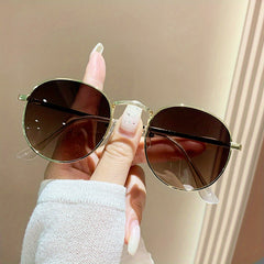 Round Metal Sunglasses Anti Glare UV400 Sun Shades For Driving